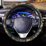 Army Green Camouflage Print Car Steering Wheel Cover