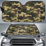 Army Green Camouflage Print Car Sun Shade GearFrost