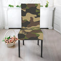 Army Green Camouflage Print Dining Chair Slipcover