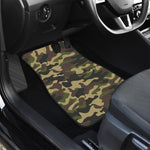 Army Green Camouflage Print Front and Back Car Floor Mats