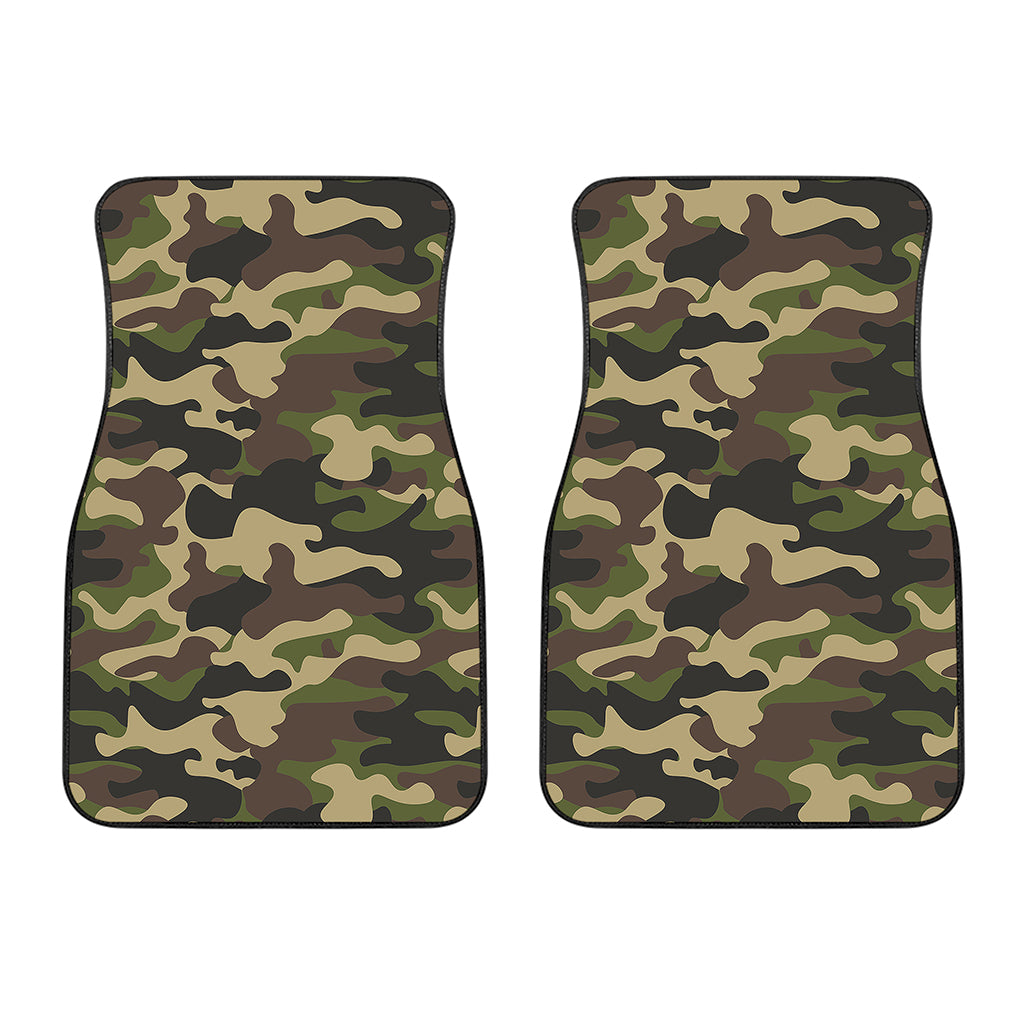 Army Green Camouflage Print Front Car Floor Mats