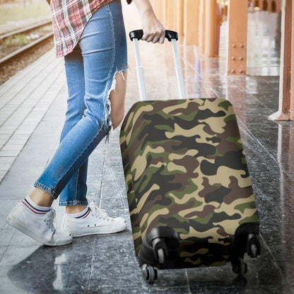 Army Green Camouflage Print Luggage Cover GearFrost