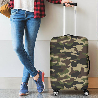 Army Green Camouflage Print Luggage Cover GearFrost