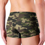 Army Green Camouflage Print Men's Boxer Briefs