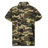 Army Green Camouflage Print Men's Short Sleeve Shirt