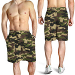 Army Green Camouflage Print Men's Shorts