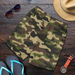 Army Green Camouflage Print Men's Shorts
