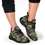 Army Green Camouflage Print Mesh Knit Shoes GearFrost