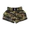 Army Green Camouflage Print Muay Thai Boxing Shorts