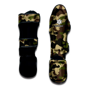 Army Green Camouflage Print Muay Thai Shin Guard