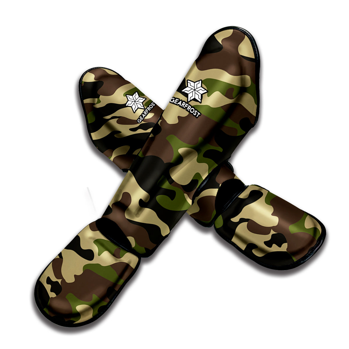 Army Green Camouflage Print Muay Thai Shin Guard