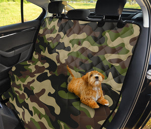 Army Green Camouflage Print Pet Car Back Seat Cover