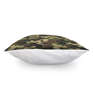 Army Green Camouflage Print Pillow Cover