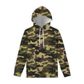 Army Green Camouflage Print Pullover Hoodie