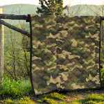 Army Green Camouflage Print Quilt