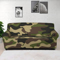 Army Green Camouflage Print Sofa Cover