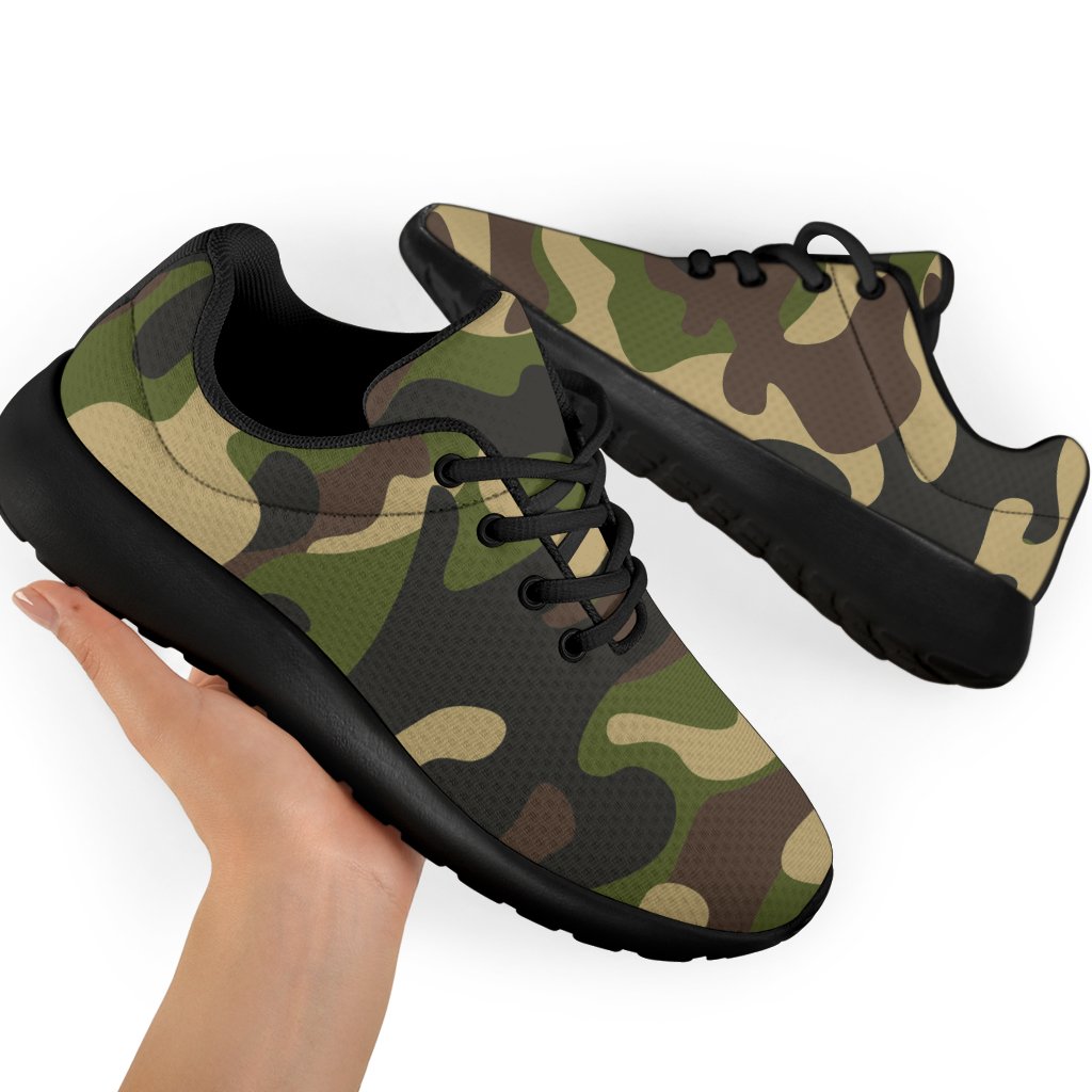 Army Green Camouflage Print Sport Shoes GearFrost