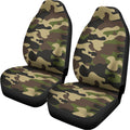 Army Green Camouflage Print Universal Fit Car Seat Covers