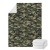 Army Green Digital Camo Pattern Print Blanket