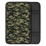 Army Green Digital Camo Pattern Print Car Center Console Cover