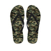 Army Green Digital Camo Pattern Print Flip Flops