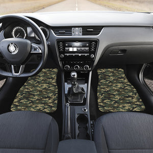 Army Green Digital Camo Pattern Print Front Car Floor Mats