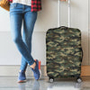 Army Green Digital Camo Pattern Print Luggage Cover