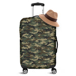 Army Green Digital Camo Pattern Print Luggage Cover