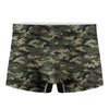 Army Green Digital Camo Pattern Print Men's Boxer Briefs