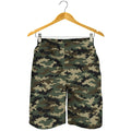 Army Green Digital Camo Pattern Print Men's Shorts
