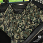 Army Green Digital Camo Pattern Print Pet Car Back Seat Cover