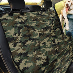 Army Green Digital Camo Pattern Print Pet Car Back Seat Cover