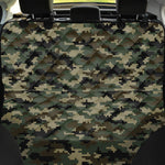 Army Green Digital Camo Pattern Print Pet Car Back Seat Cover