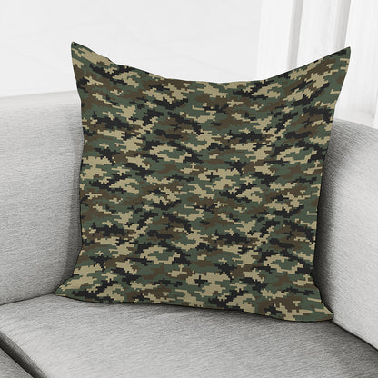 Army Green Digital Camo Pattern Print Pillow Cover