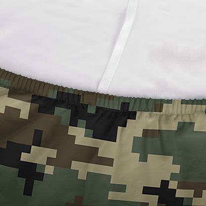 Army Green Digital Camo Pattern Print Sofa Cover