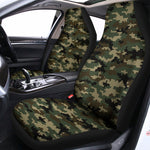 Army Green Digital Camo Pattern Print Universal Fit Car Seat Covers