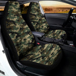 Army Green Digital Camo Pattern Print Universal Fit Car Seat Covers