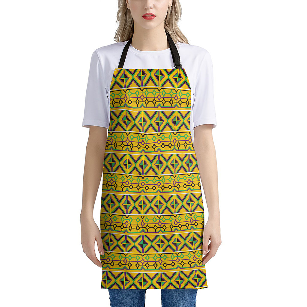 Asante Kente Pattern Print Apron