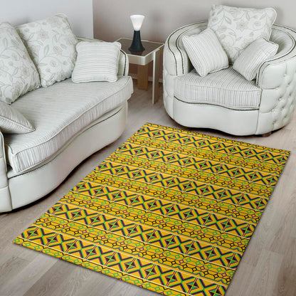 Asante Kente Pattern Print Area Rug