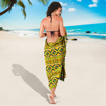 Asante Kente Pattern Print Beach Sarong Wrap