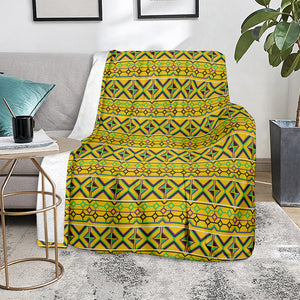 Asante Kente Pattern Print Blanket