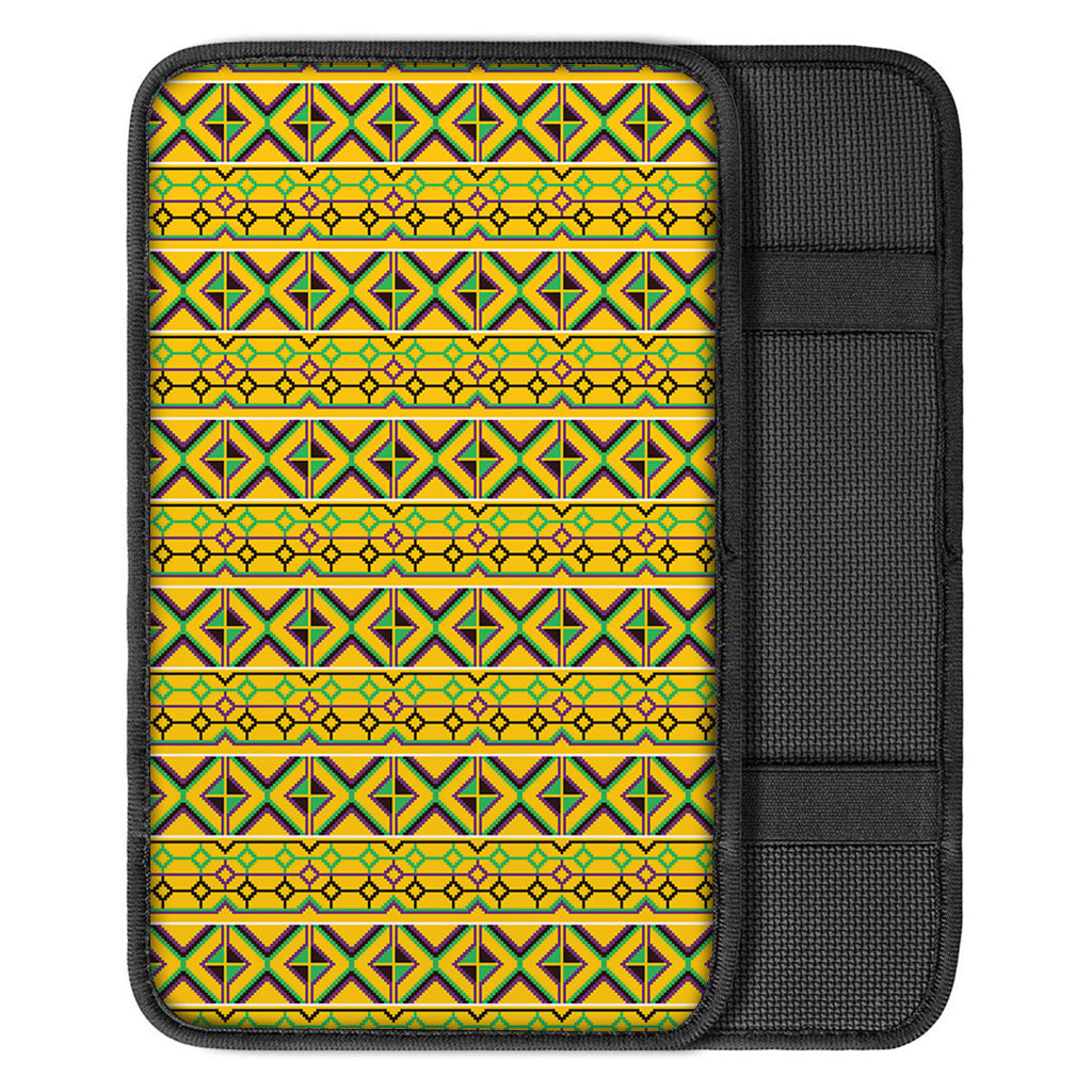 Asante Kente Pattern Print Car Center Console Cover