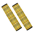 Asante Kente Pattern Print Car Seat Belt Covers