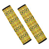 Asante Kente Pattern Print Car Seat Belt Covers