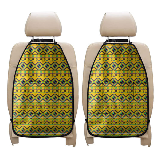 Asante Kente Pattern Print Car Seat Organizers