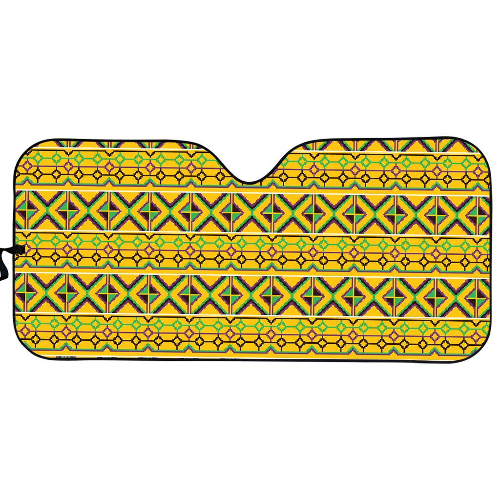 Asante Kente Pattern Print Car Sun Shade