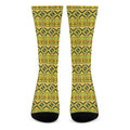 Asante Kente Pattern Print Crew Socks