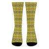 Asante Kente Pattern Print Crew Socks