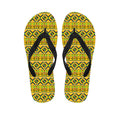 Asante Kente Pattern Print Flip Flops