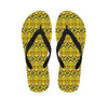 Asante Kente Pattern Print Flip Flops